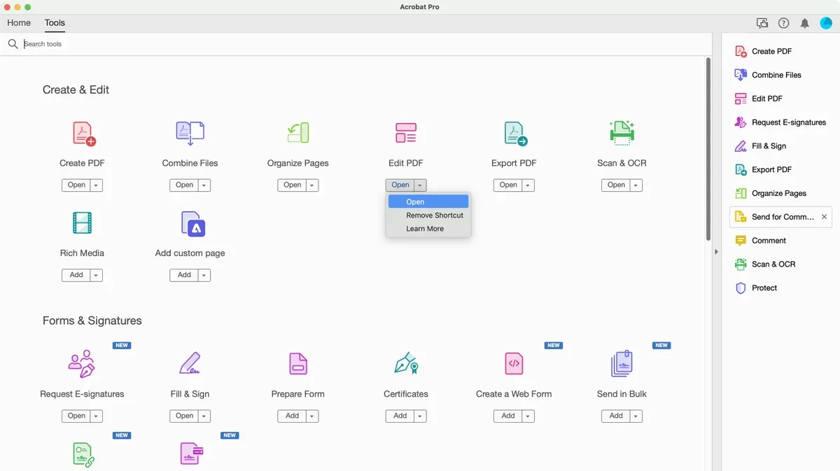 Adobe Acrobat Pro DC 2024 interface screenshot