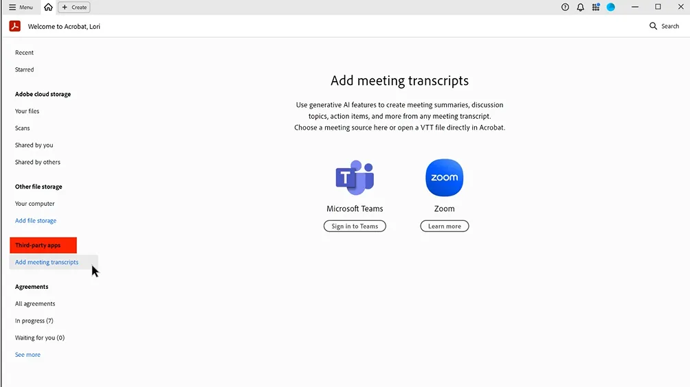 Adobe Acrobat Pro 2025 interface screenshot