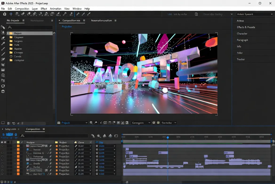 Adobe After Effects 2025 interface screenshot
