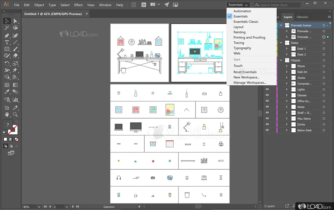 Adobe Illustrator 2025 workspace screenshot