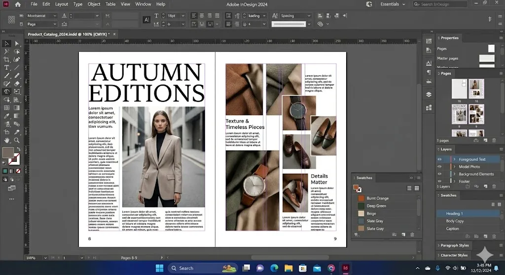 Adobe InDesign 2024 project screenshot