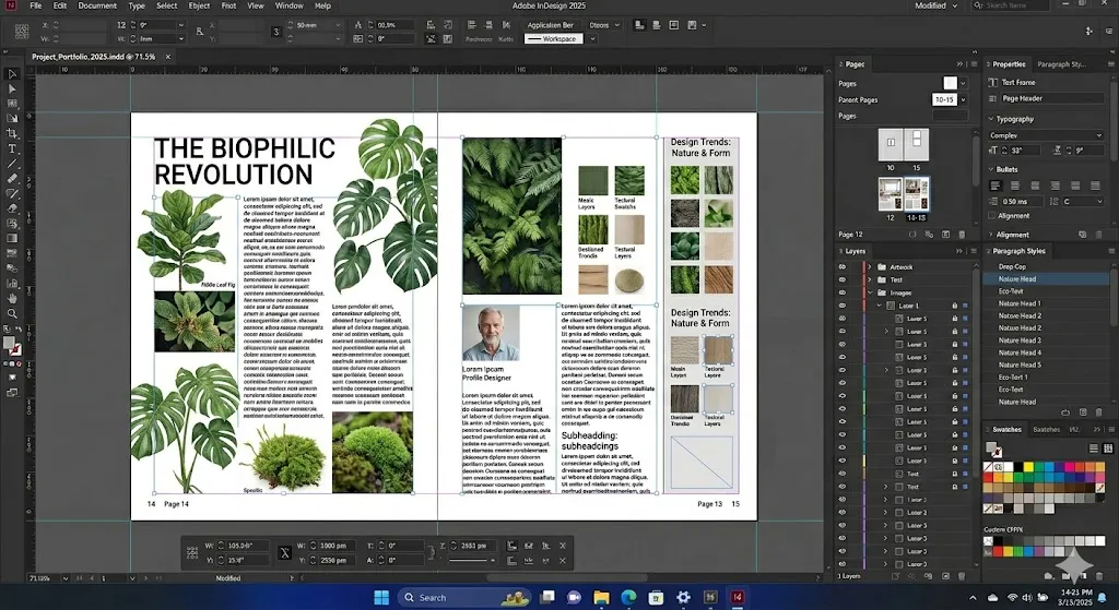 Adobe InDesign 2025 interface screenshot