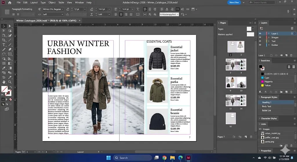 Adobe InDesign 2026 interface screenshot
