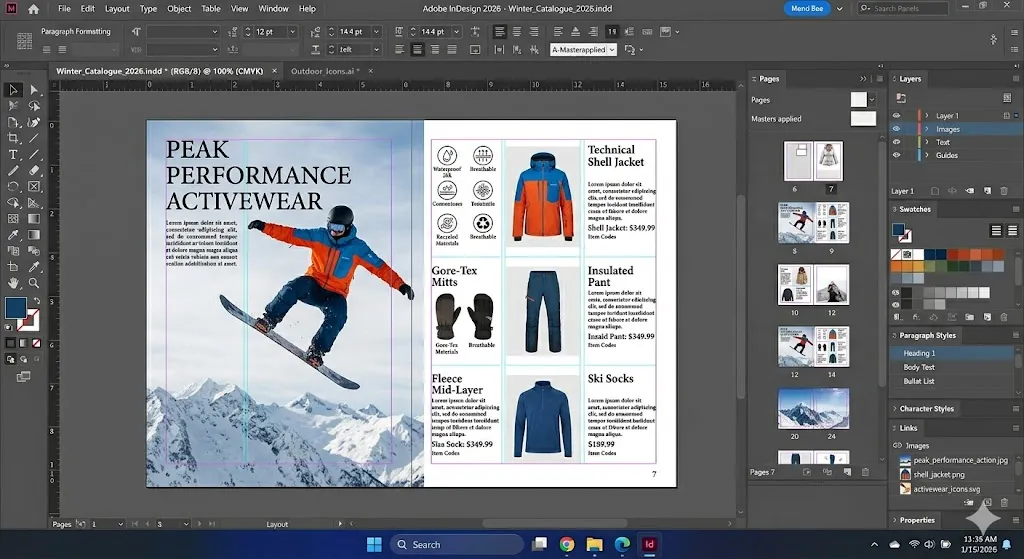 Adobe InDesign 2026 project screenshot