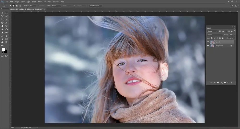 Adobe Photoshop 2018 workspace screenshot
