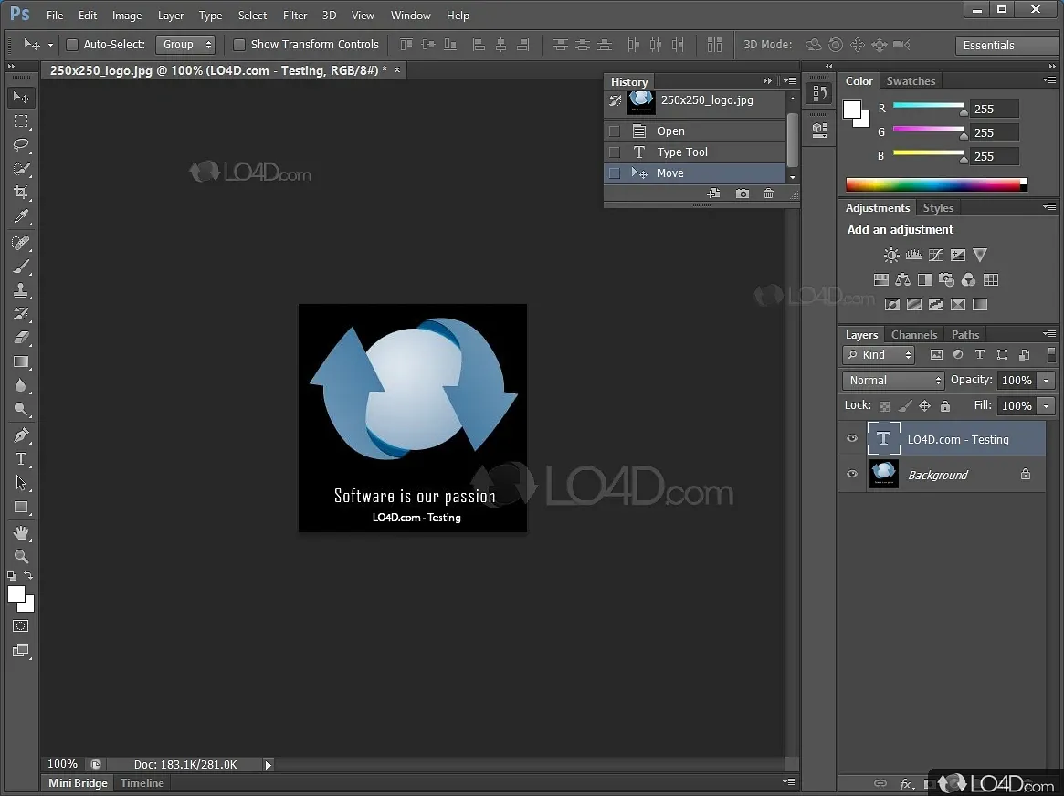 Adobe Photoshop CS6 workspace screenshot
