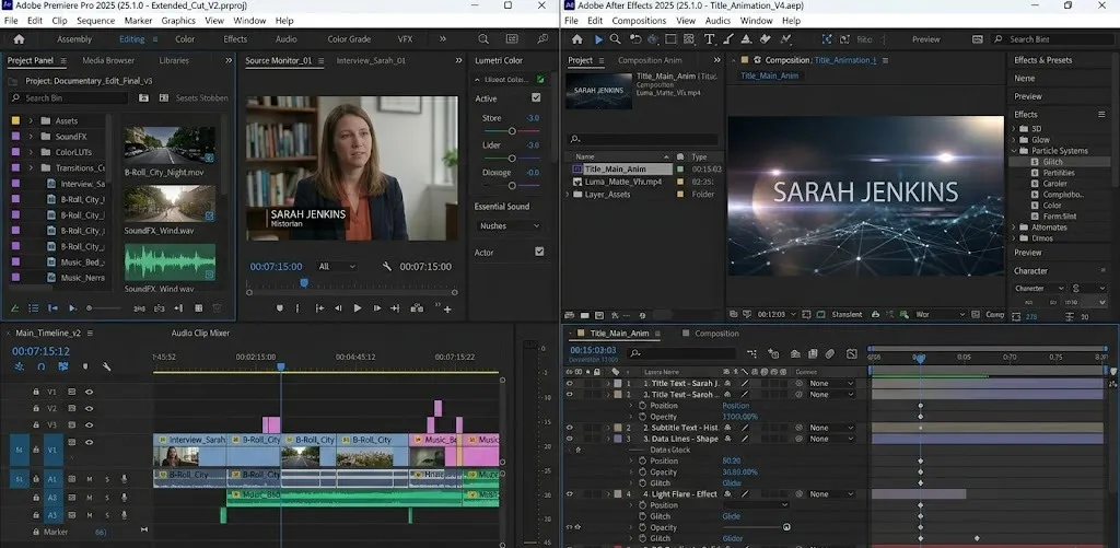 Adobe Premiere Pro 2025 interface screenshot