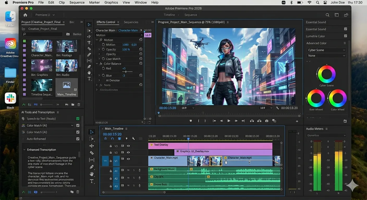 Adobe Premiere Pro 2026 workspace screenshot